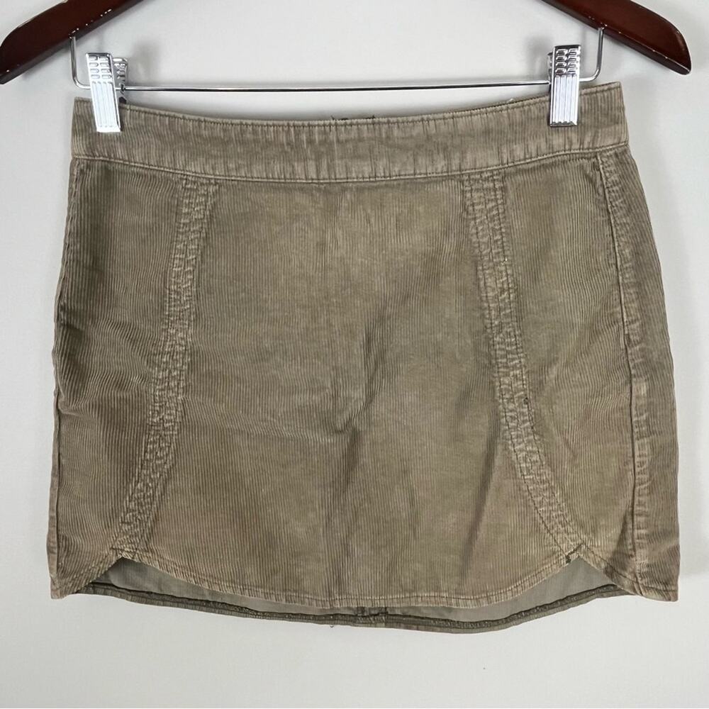 Pacsun Mini Skirt Green Corduroy Minimalist Fall Classic Clean Girl Women's 25